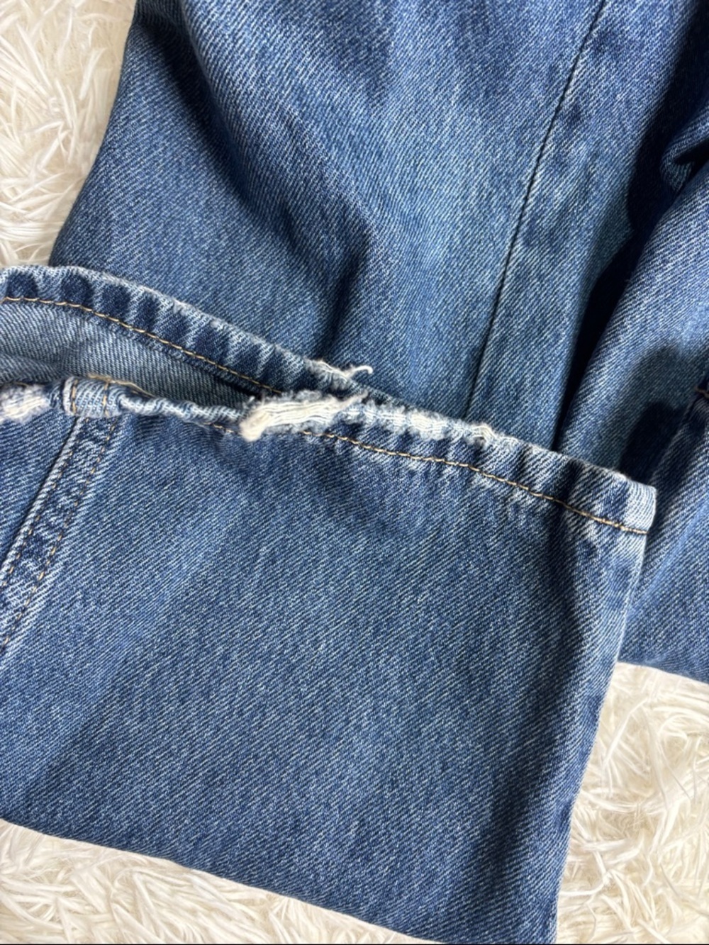 We The Free Blue Relaxed Cargo Boyfriend Jeans - Picture 10 of 10